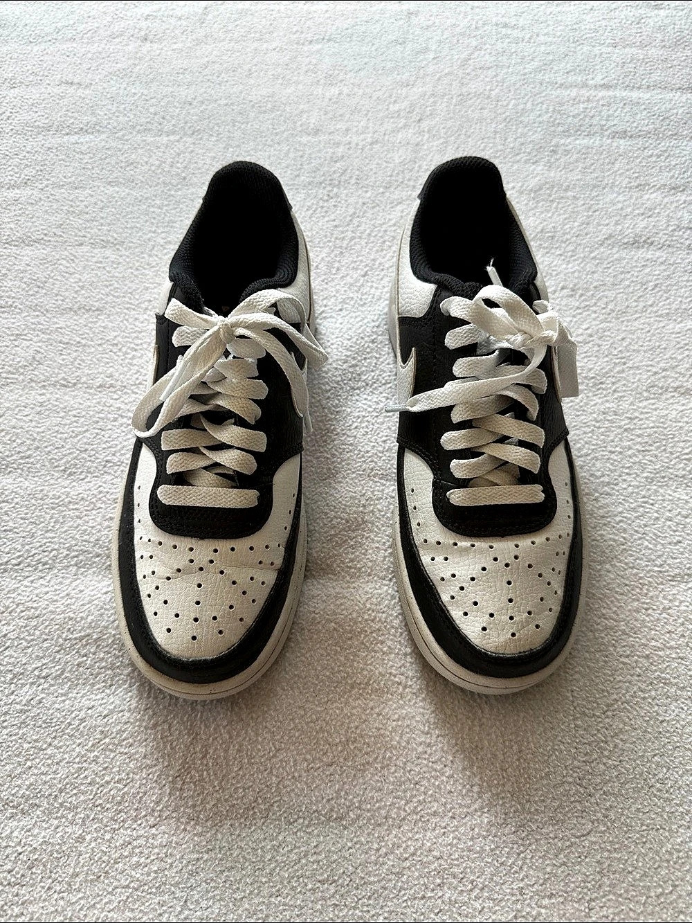 Nike Court Vision Low Next Nature Black & White Sneakers